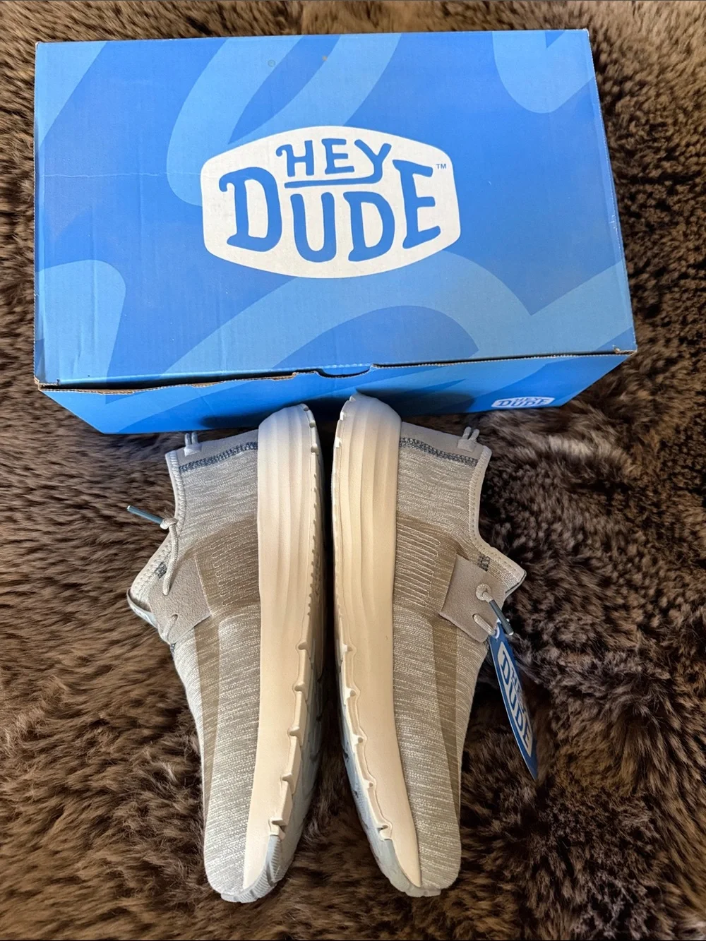 Hey Dude Men's Beige Knit Slip-On Casual Loafers - Picture 2 of 8